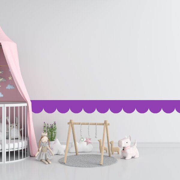 PIPPER. Textilní samolepící tapeta - Mini Oblouk - Fialová barva Barva: Bledá