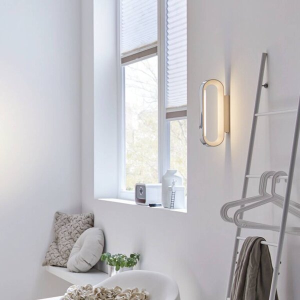 Paulmann LED nástěnné světlo Agena, chrom 31 cm IP44 stmívatelné, stmívatelný, Chrom / stříbro, Koupelna, Hliník, Moderní