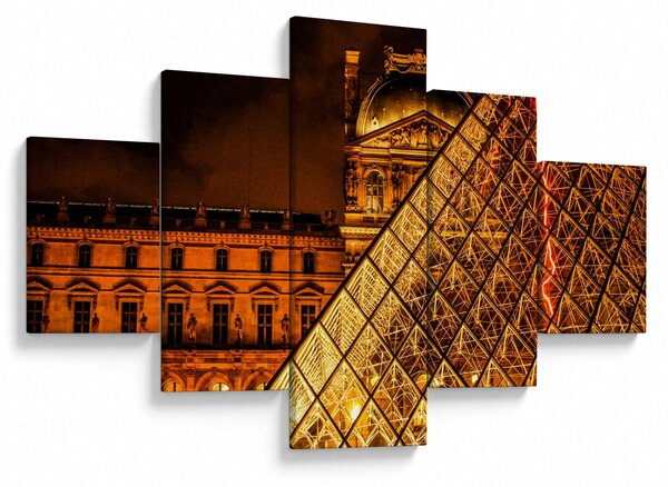 Obraz Louvre v Paříži (125x70 cm)