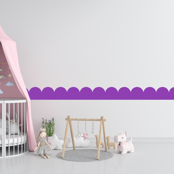 PIPPER. Textilní samolepící tapeta - Mini Oblouk - Fialová barva Barva: Bledá