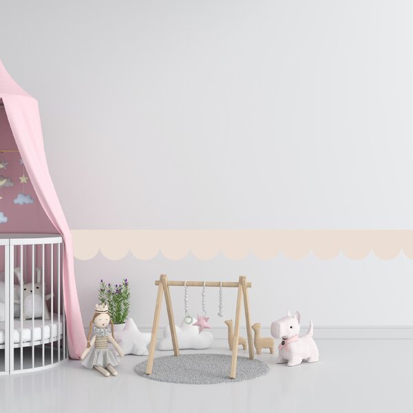 PIPPER. Textilní samolepící tapeta - Mini Oblouk - Hnědá barva Barva: Bledá