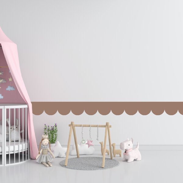 PIPPER. Textilní samolepící tapeta - Mini Oblouk - Hnědá barva Barva: Bledá