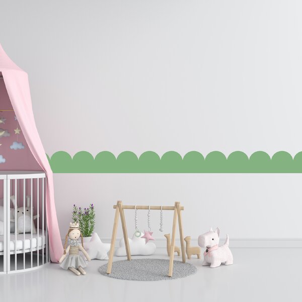 PIPPER. Textilní samolepící tapeta - Mini Oblouk - Lahvově zelená barva Barva: Tmavá