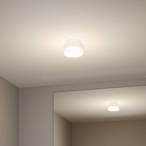 Paulmann LED stropní svítidlo Maro, bílé, Ø 16 cm, IP44, Bílá / opál, Koupelna, Plast, Moderní