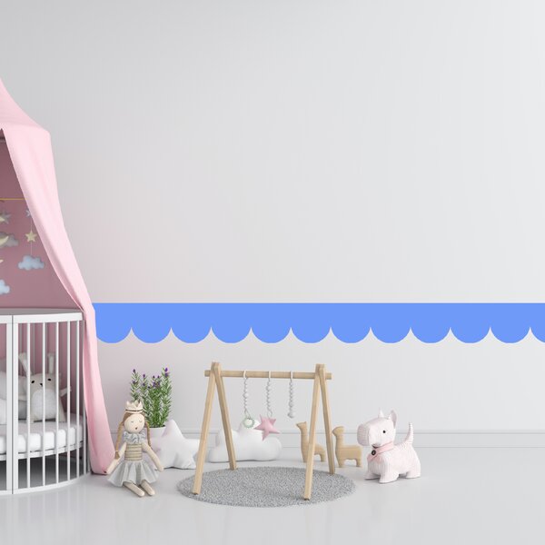 PIPPER. Textilní samolepící tapeta - Mini Oblouk - Modrá bledá barva Barva: Tmavá