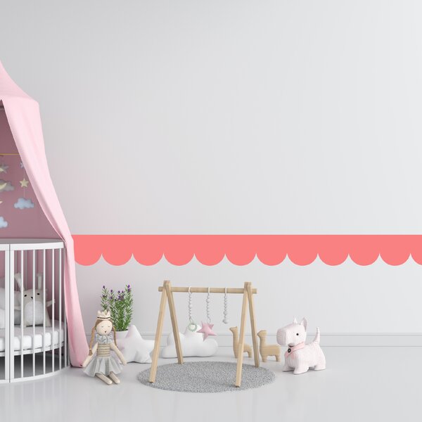 PIPPER. Textilní samolepící tapeta - Mini Oblouk - Růžová barva Barva: Tmavá