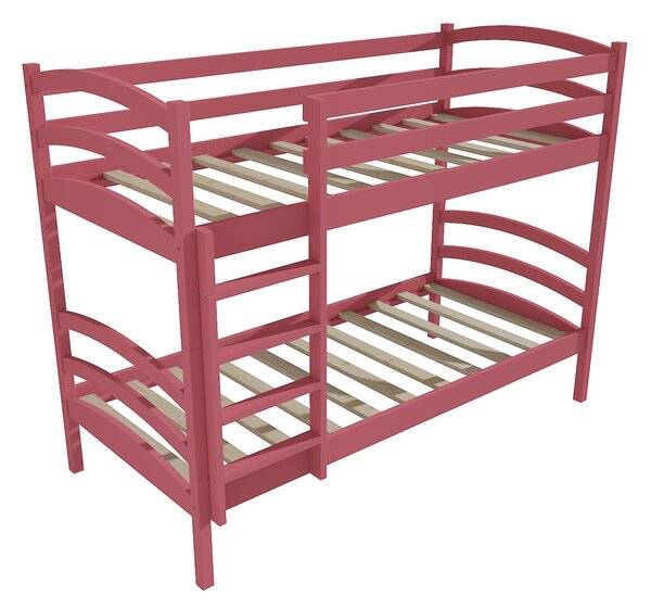 Vomaks Patrová postel PP 016 Rozměr: 80 x 180 cm, Barva: barva růžová, Prostor mezi lůžky: 80 cm