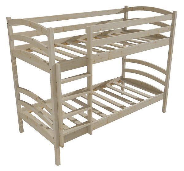 Vomaks Patrová postel PP 016 Rozměr: 80 x 180 cm, Barva: surové dřevo, Prostor mezi lůžky: 80 cm