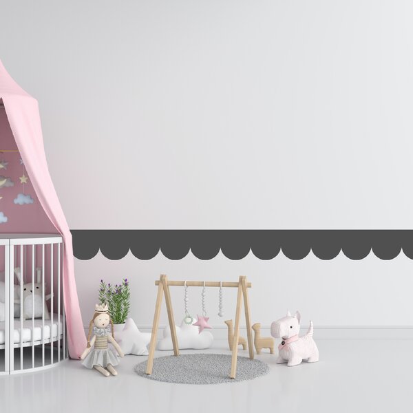 PIPPER. Textilní samolepící tapeta - Mini Oblouk - Šedá barva Barva: Tmavá