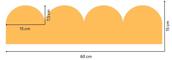 PIPPER. Textilní samolepící tapeta - Mini Oblouk - Žlutá barva Barva: Bledá