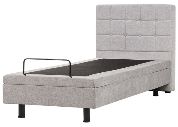 Polohovací postel Tkanina DUKE 90 x 200 cm Světle šedá
