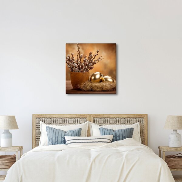 Obraz vejcí a kočiček (30x30 cm)