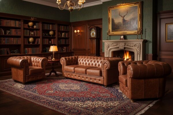 Sedací souprava Chesterfield Windsor 3+1+1
