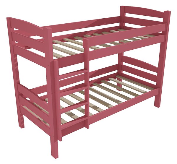 Vomaks Patrová postel PP 019 Rozměr: 90 x 190 cm, Barva: barva růžová, Prostor mezi lůžky: 80 cm