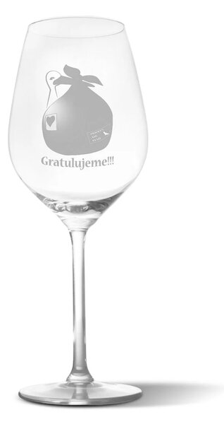 Sablio Sklenička na víno Gratulujeme!!!: 49 cl