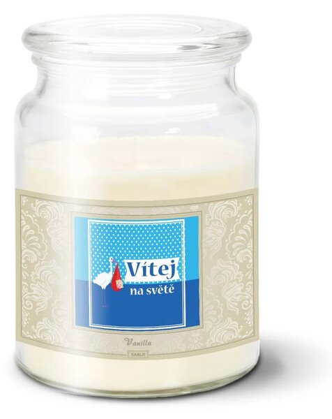 Sablio Svíčka Vítej na světě - 500 g
