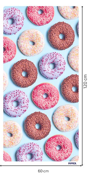 PIPPER. Samolepící textilní tapeta "Donuts"