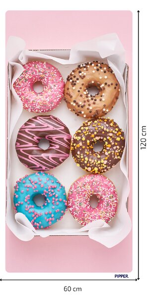 PIPPER. Samolepící textilní tapeta "Donuts 2"