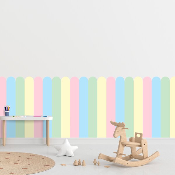 PIPPER. Textilní samolepící tapeta - Oblouk - Pastelová barva Velikost: 60cm