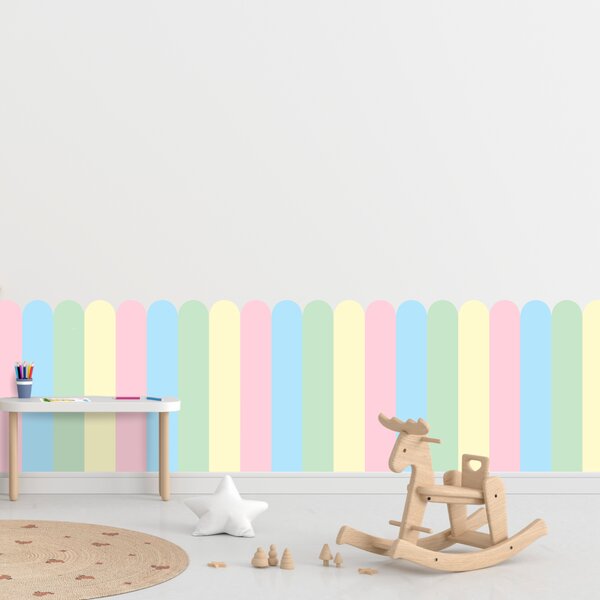 PIPPER. Textilní samolepící tapeta - Oblouk - Pastelová barva Velikost: 60cm