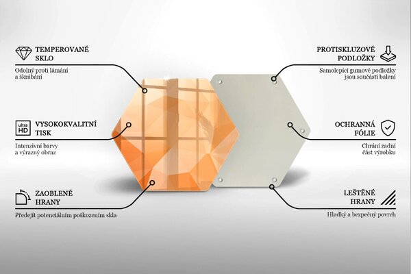 Skleněná krájecí deska Geometrické pozadí