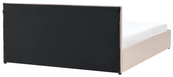 Postel s úložným prostorem Buklé MASSOGNES 180 x 200 cm Béžová