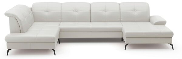 SEDACÍ SOUPRAVA, textil, kůže, bílá Sit & More - Sedací soupravy, Online Only