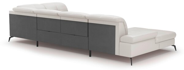 SEDACÍ SOUPRAVA, textil, kůže, bílá Sit & More - Sedací soupravy, Online Only