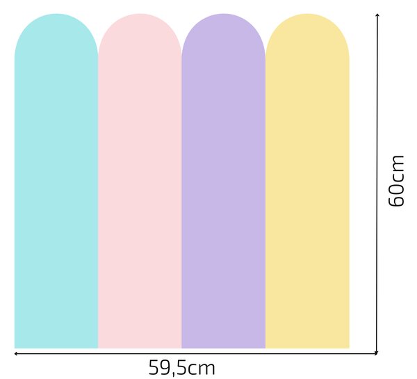 PIPPER. Textilní samolepící tapeta - Oblouk - Pastelová barva 3 Velikost: 80cm