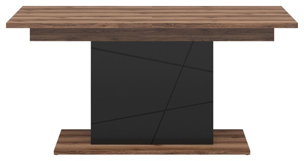 JÍDELNÍ STŮL, černá, barvy dubu, 160/90/76 cm - Jídelní stoly, Online Only