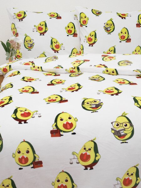 MK Lůžkoviny Mikroplyšové povlečení Exclusive - Advokádo bílé 140 × 200 cm, 70 x 90 cm