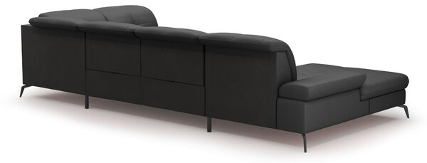 SEDACÍ SOUPRAVA, textil, kůže, černá Sit & More - Sedací soupravy, Online Only