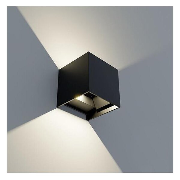 APLED - LED Venkovní nástěnné svítidlo CUBE 2xLED/3W/230V IP65