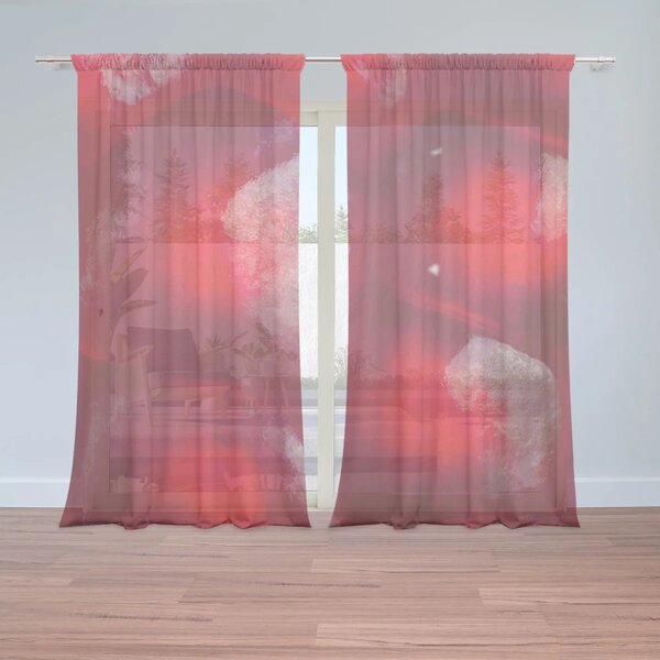 Sablio Záclony Granátové jablko: 2ks 150x250cm