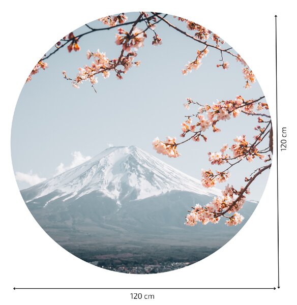 PIPPER. Textilní kruhová samolepka na zeď "Japonsko" Velikost: 120cm