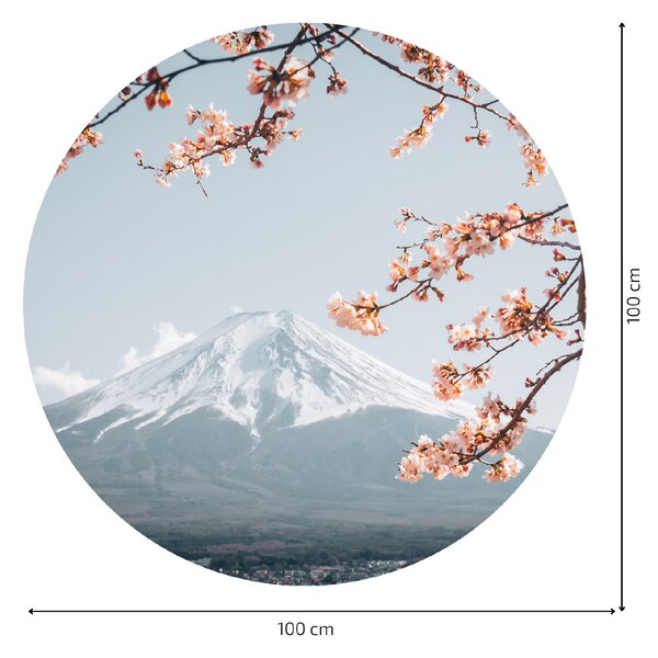 PIPPER. Textilní kruhová samolepka na zeď "Japonsko" Velikost: 120cm