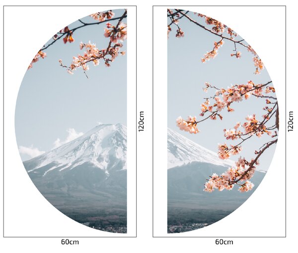 PIPPER. Textilní kruhová samolepka na zeď "Japonsko" Velikost: 120cm