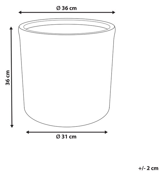 Květináč VOULA 36 cm Zlatohnědá