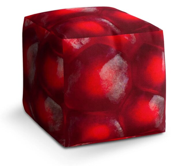 Sablio Taburet Cube Granátové jablko - 40x40x40 cm