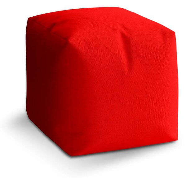 Sablio Taburet Cube Červená - 40x40x40 cm