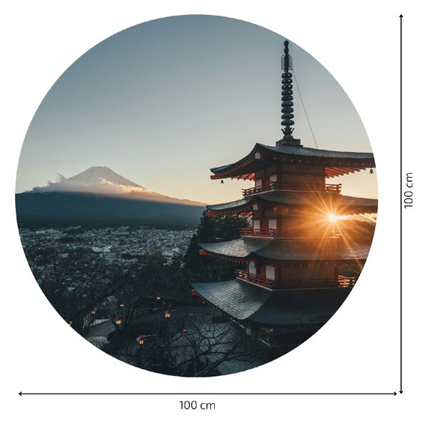 PIPPER. Textilní kruhová samolepka na zeď "Japonsko 2" Velikost: 60cm