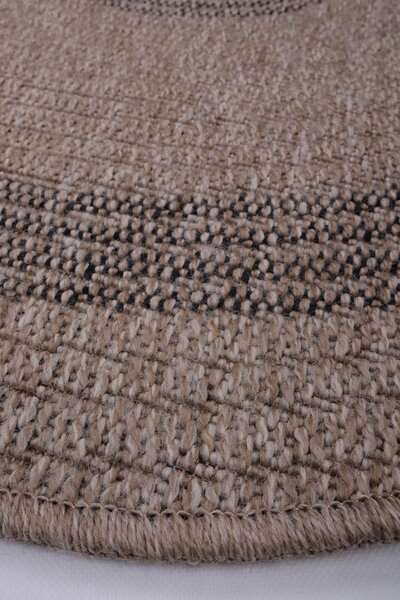 Koberec Indiana 08866A JUTE / BLACK kruh