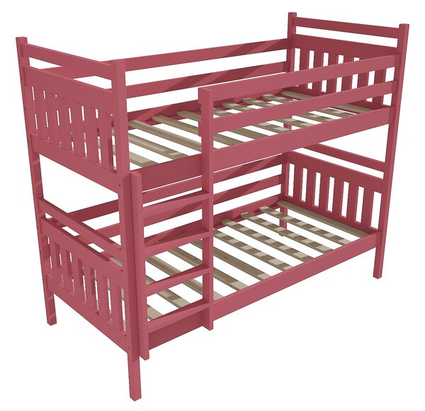 Vomaks Patrová postel PP 023 Rozměr: 90 x 190 cm, Barva: barva růžová, Prostor mezi lůžky: 80 cm