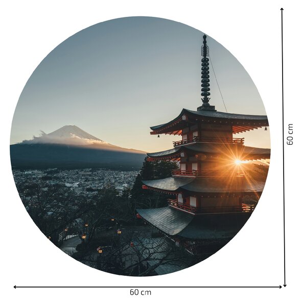 PIPPER. Textilní kruhová samolepka na zeď "Japonsko 2" Velikost: 60cm