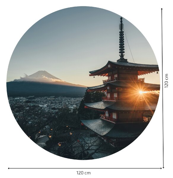 PIPPER. Textilní kruhová samolepka na zeď "Japonsko 2" Velikost: 60cm