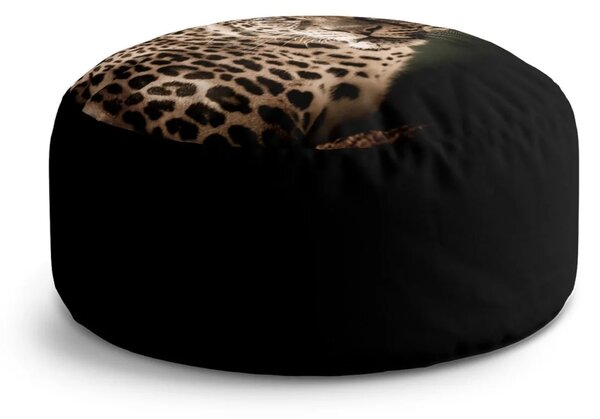 Sablio Taburet Circle Levhart: 38x48 cm