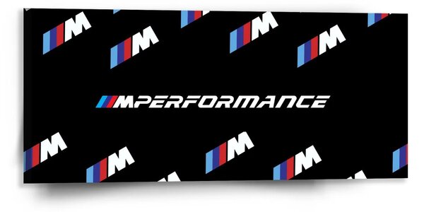 Sablio Obraz MPERFORMANCE černý vzor - 110x50 cm