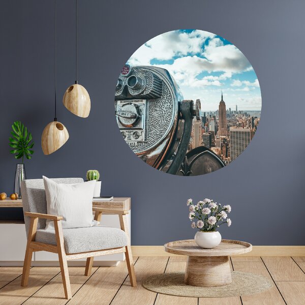 PIPPER. Textilní kruhová samolepka na zeď "New York 2" Velikost: 60cm