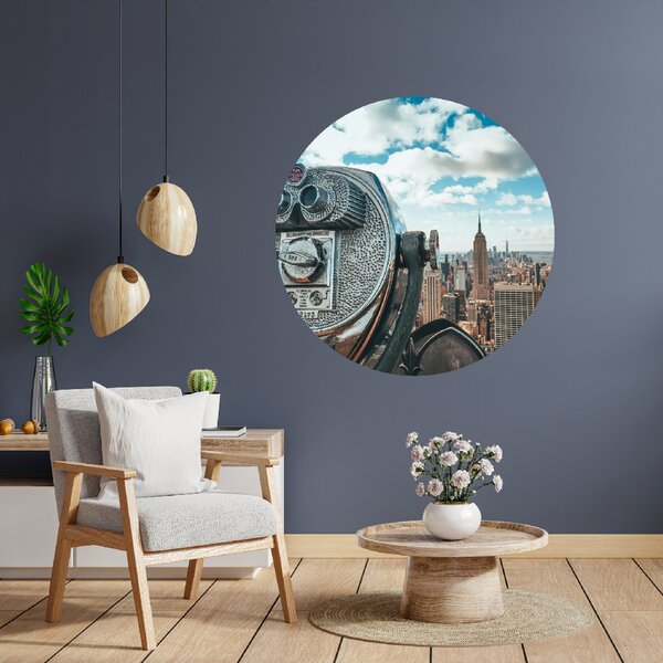 PIPPER. Textilní kruhová samolepka na zeď "New York 2" Velikost: 60cm