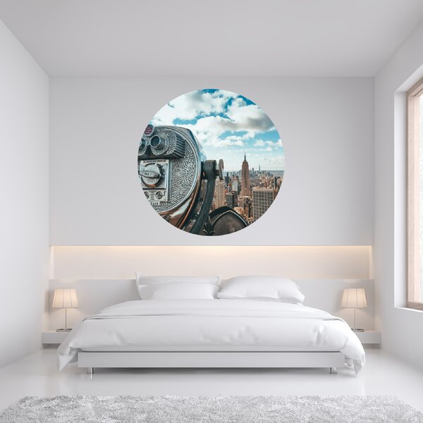 PIPPER. Textilní kruhová samolepka na zeď "New York 2" Velikost: 60cm